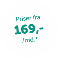 Priser fra 169,- md 169,-/md. i 12 måneder